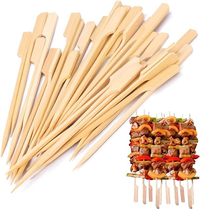 Compostable Natural Disposable 16 Inch Wooden or Bamboo Sticks Skewers for Food