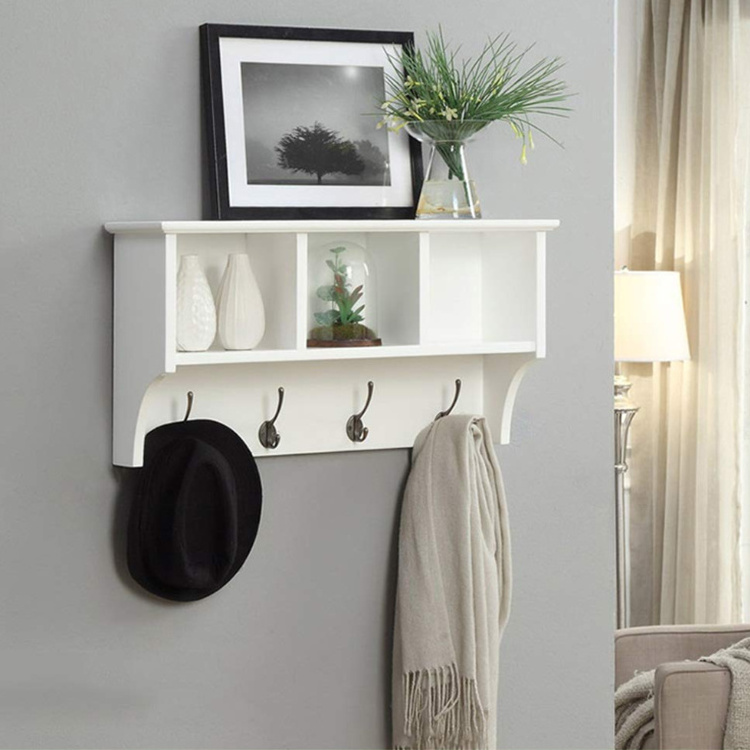 Solid wood wall mounted storage cabinet