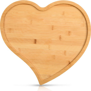 Heart Shaped Serving Tray Bamboo  Wooden Cheese tray best price