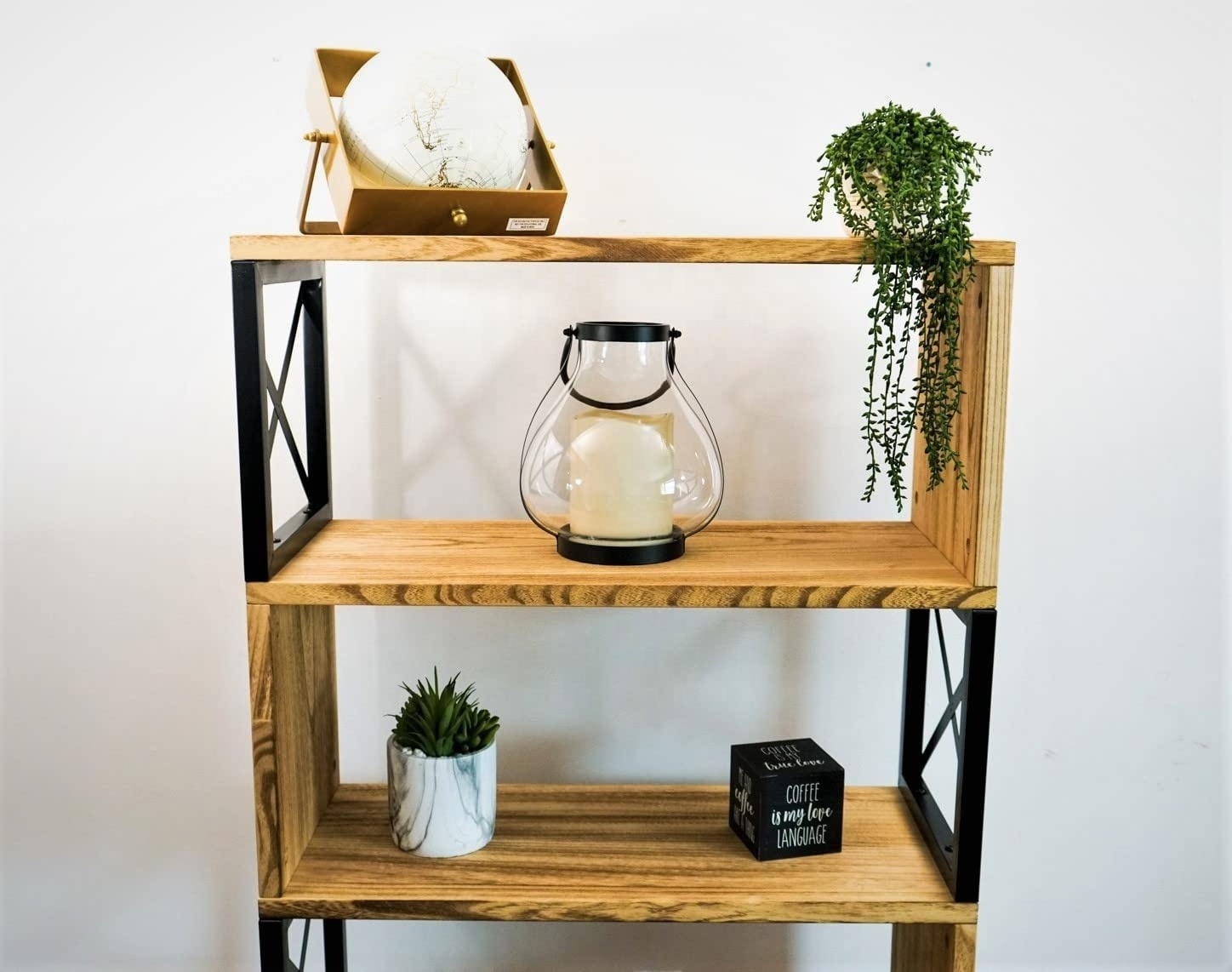 Tall Book Shelf, Farmhouse Book Case, Wood Storage Organizer