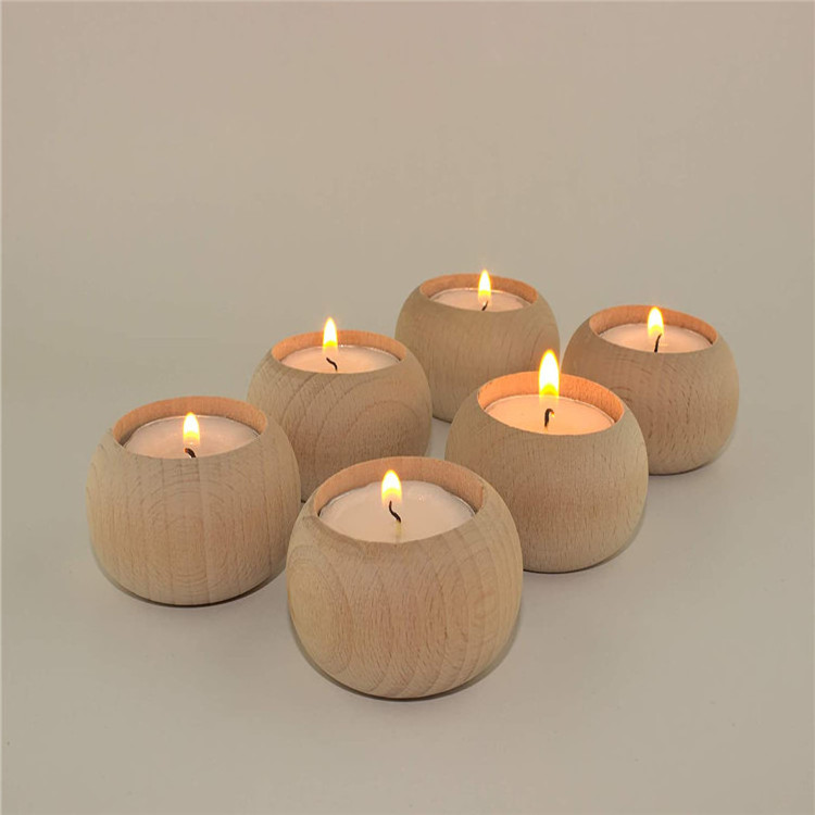 Wood Candle Holders for votives and Tea Lights Candles Set