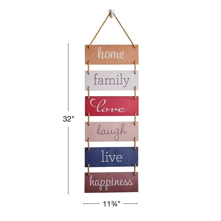 Large Hanging Wall Sign  Rustic Wooden Decor Home Family, Love, Laugh, Live, Happiness