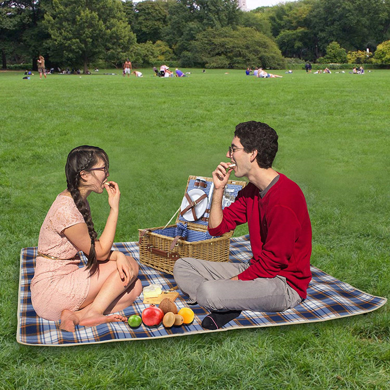 Low Price Westminster 2 Person Wooden Wicker Picnic Basket Set