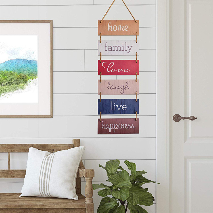 Large Hanging Wall Sign  Rustic Wooden Decor Home Family, Love, Laugh, Live, Happiness