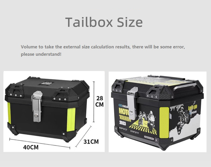 ABS delivery box insulation back trunk 36L/45L electric motorcycle scooter tail box PP rear box