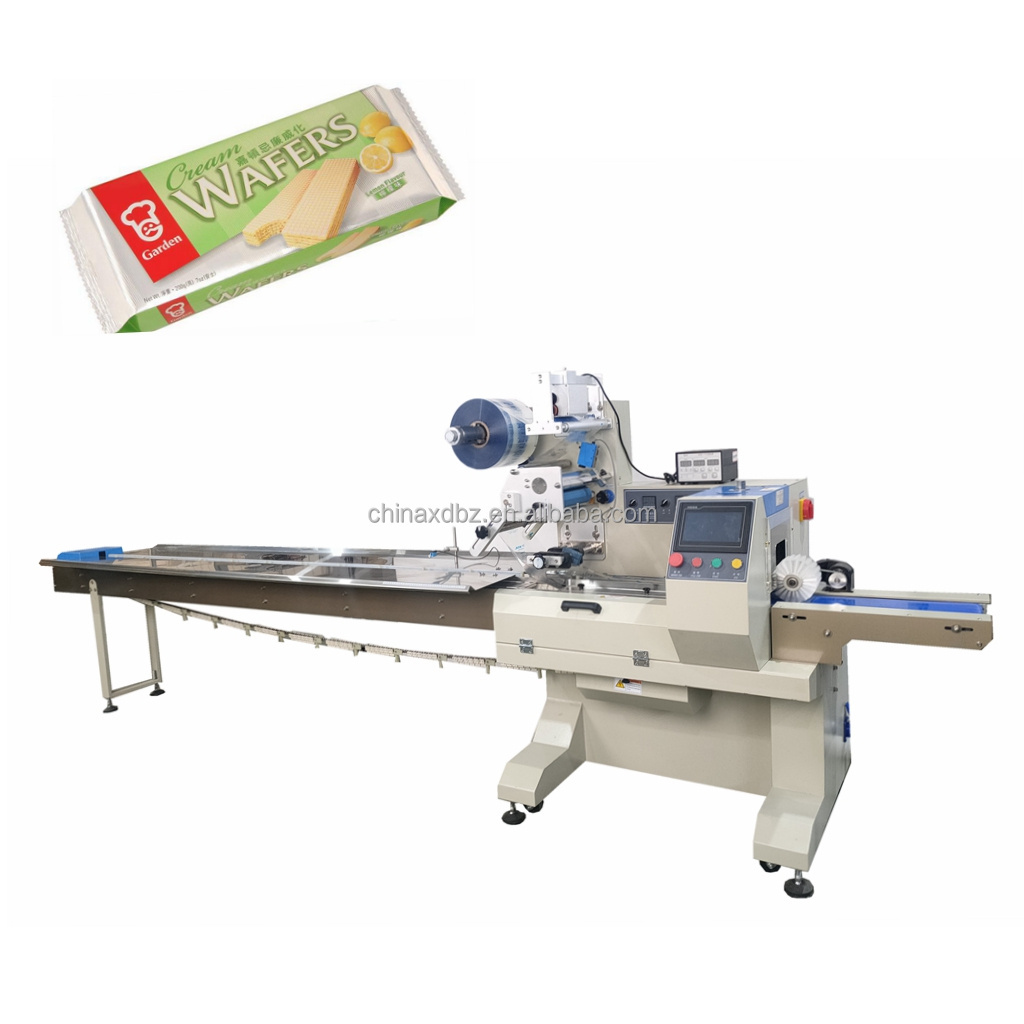 CE Approval Horizontal Flow Croissant and Pastries Packaging Machine Stick Biscuit Packaging With 20 Years Factory