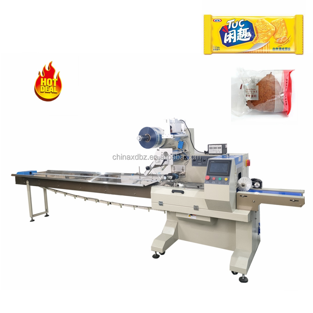 CE Approval Horizontal Flow Croissant and Pastries Packaging Machine Stick Biscuit Packaging With 20 Years Factory