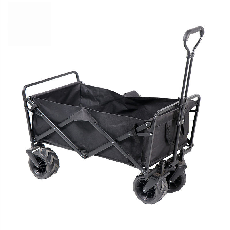 JXB Collapsible Folding Heavy Duty Collapsible Utility Wagon Cart with Wheels for Outdoor Camping