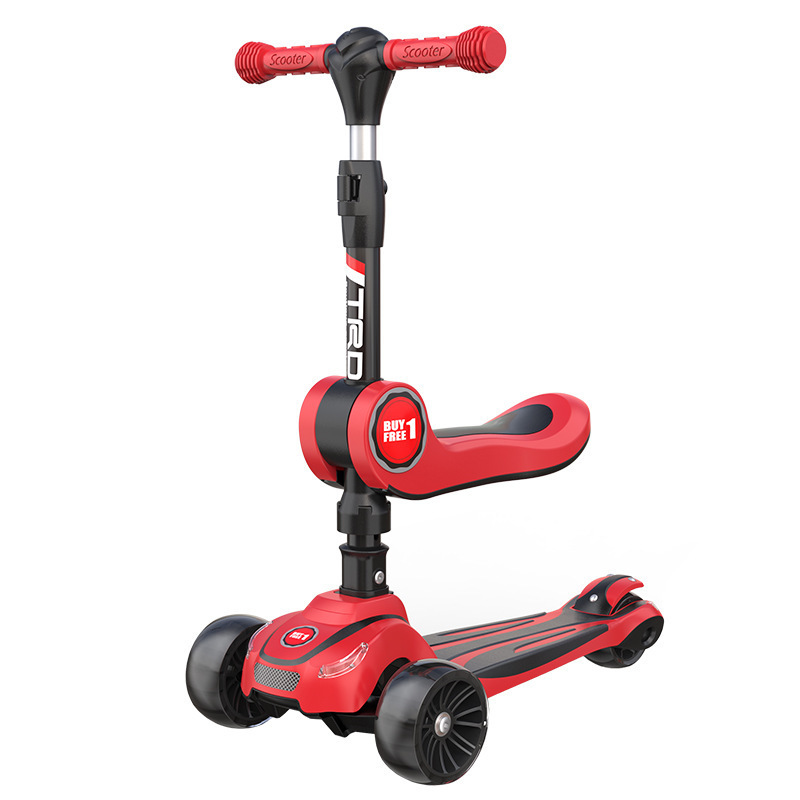 JXB Baby Three 3 Wheel Kick Scooter for Kids Cheap Big Wheels Kids No Pedal Kick Scooter