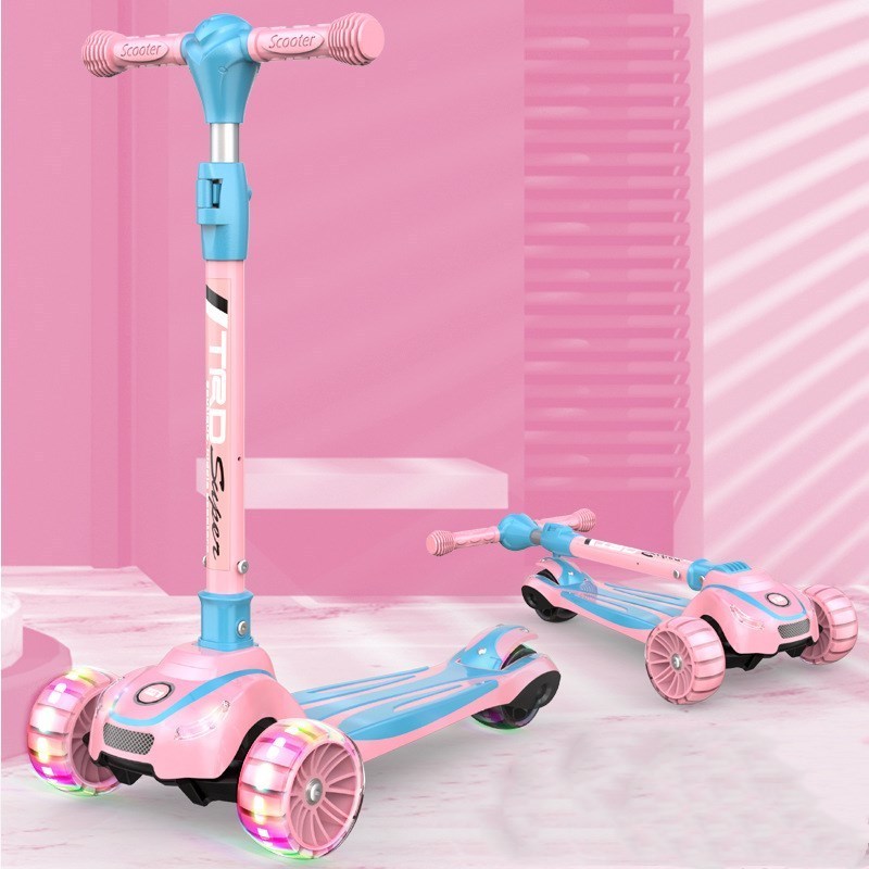 JXB Baby Three 3 Wheel Kick Scooter for Kids Cheap Big Wheels Kids No Pedal Kick Scooter