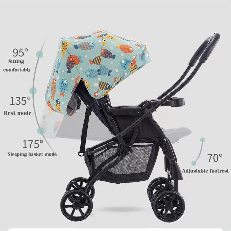 JXB V7 Push Chair Compact Baby Stroller Lightweight Baby Carriage Folding Stroller With Canopy