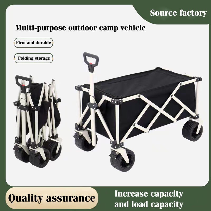 JXB Hot Sale Lightweight Portable Camping Outdoor Folding Cart Picnic Wagon with Big Wheels for Garden