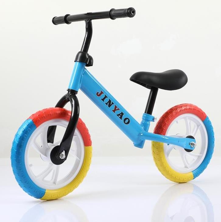 JXB No Pedals Air Tyre 12 Inch Steel Push Bike Kids Balance Bicycle Children Walking Bike For 2-6 Years old