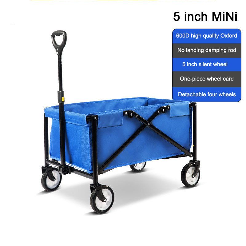 JXB Outdoor Camping Garden Cart With Universal Wheels Heavy Duty Foldable Beach Wagon Cart