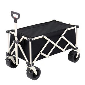 JXB Hot Sale Lightweight Portable Camping Outdoor Folding Cart Picnic Wagon with Big Wheels for Garden