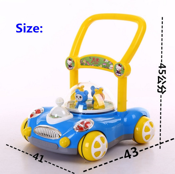 JXB Hot Selling New Model Musical Rubber Wheel Baby Walker for Baby