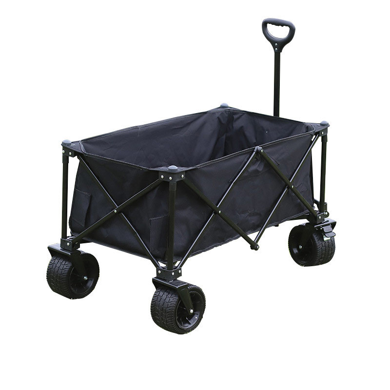 JXB Collapsible Folding Heavy Duty Collapsible Utility Wagon Cart with Wheels for Outdoor Camping