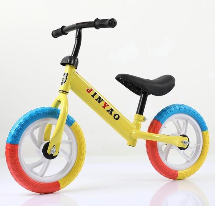 JXB No Pedals Air Tyre 12 Inch Steel Push Bike Kids Balance Bicycle Children Walking Bike For 2-6 Years old