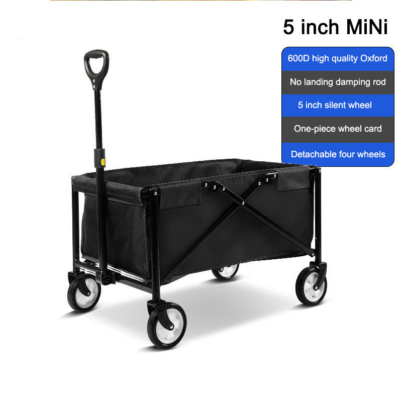 JXB Outdoor Camping Garden Cart With Universal Wheels Heavy Duty Foldable Beach Wagon Cart