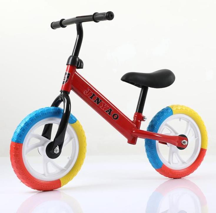 JXB No Pedals Air Tyre 12 Inch Steel Push Bike Kids Balance Bicycle Children Walking Bike For 2-6 Years old