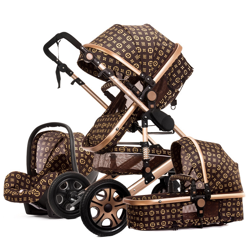 JXB Christmas EN1888 Wholesale Baby Stroller 3 in 1 Good Quality  New Design Black Luxury Baby Carriage For Sale