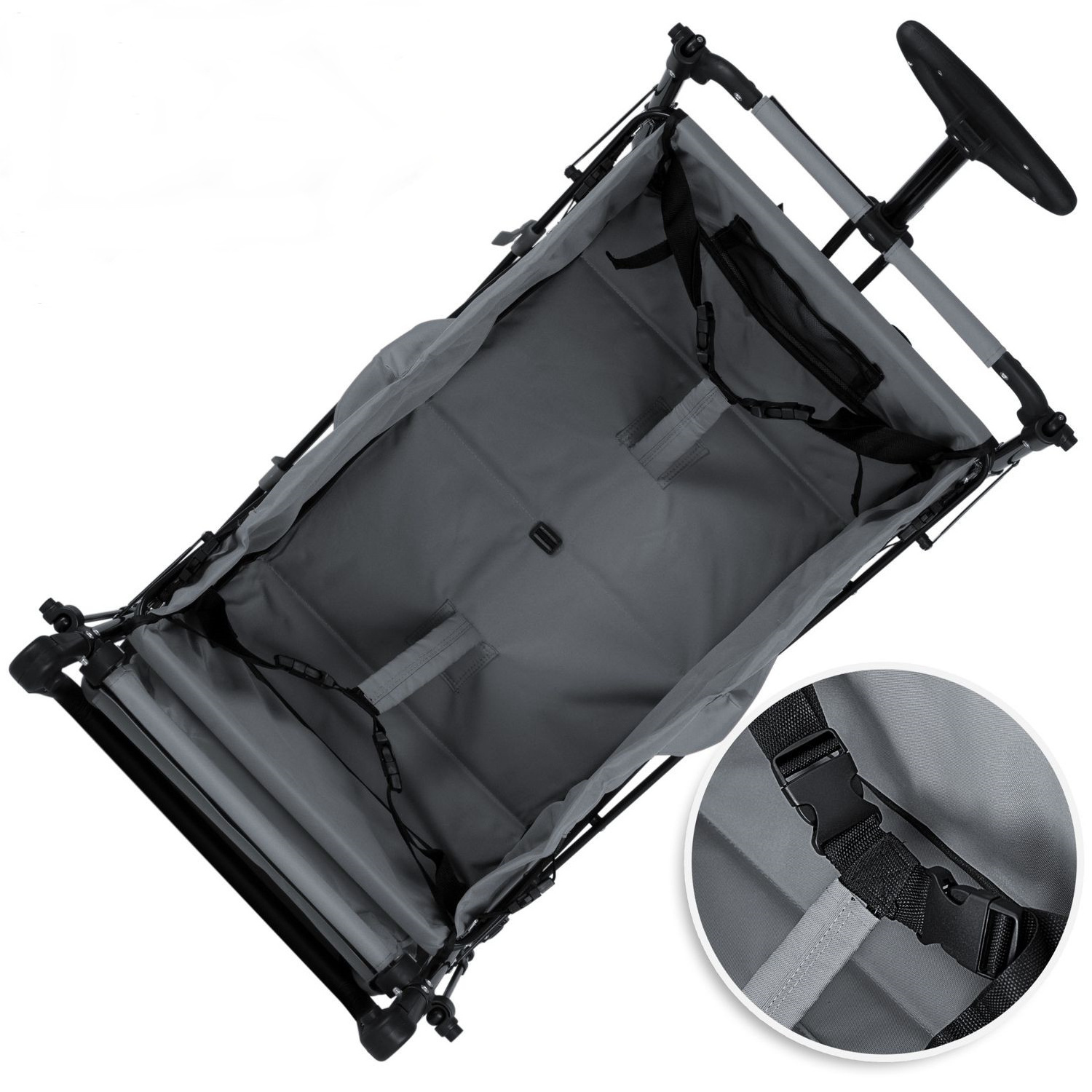 JXB Push and Pull Handles Best Choice Products Folding Utility Cargo Wagon Stroller