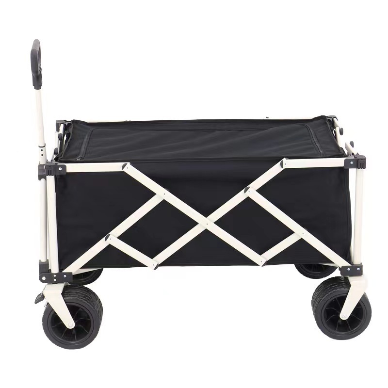 JXB Hot Sale Lightweight Portable Camping Outdoor Folding Cart Picnic Wagon with Big Wheels for Garden