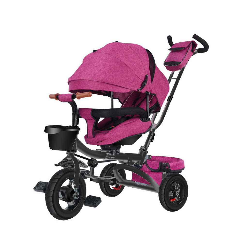 JXB Available Best Luxury Hot Mom 3 In 1 Baby Toddler Tricycle