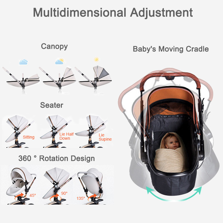 JXB Wholesale Universal Cheapest Hot Mom 360 Rotation Car Seat Pushchair Foldable Winter Pram Hand Muff Baby Strollers Carriages