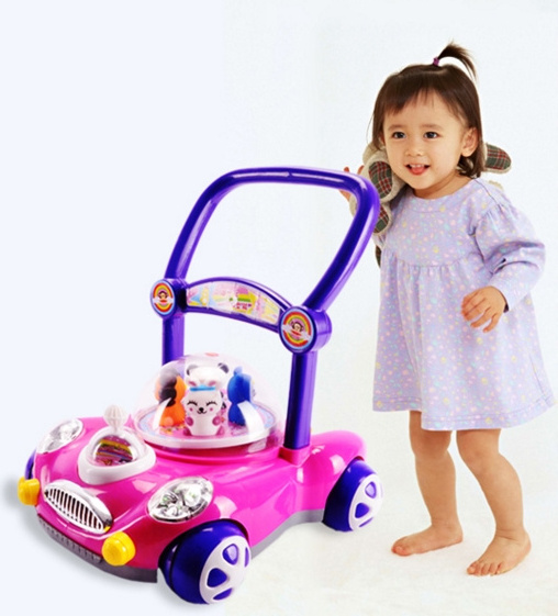 JXB Hot Selling New Model Musical Rubber Wheel Baby Walker for Baby