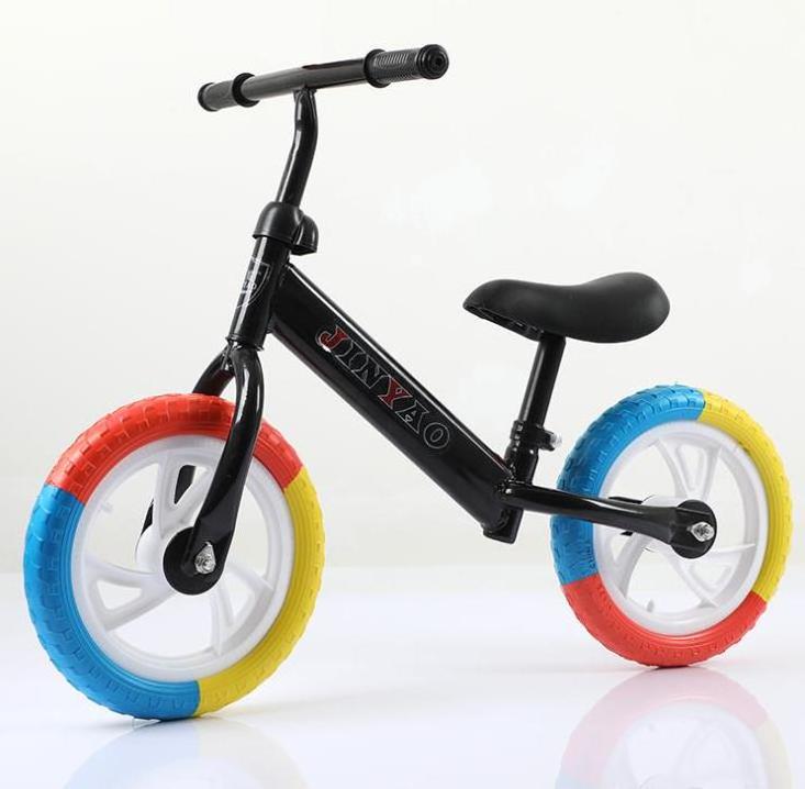 JXB No Pedals Air Tyre 12 Inch Steel Push Bike Kids Balance Bicycle Children Walking Bike For 2-6 Years old