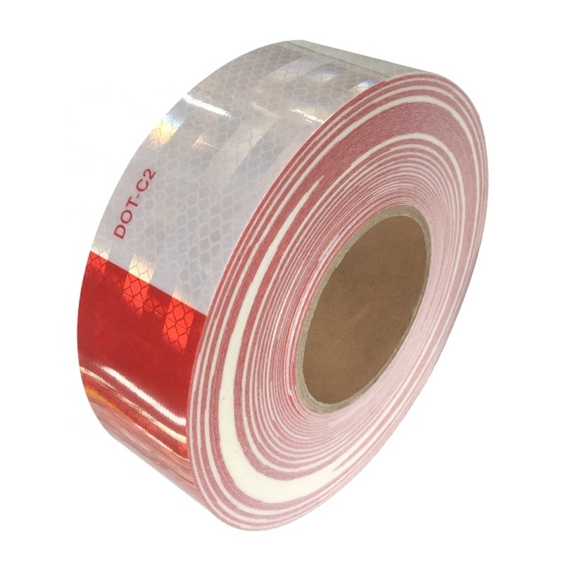 Recommend White Red DOT C2 Adhesive Reflective Tape for Truck