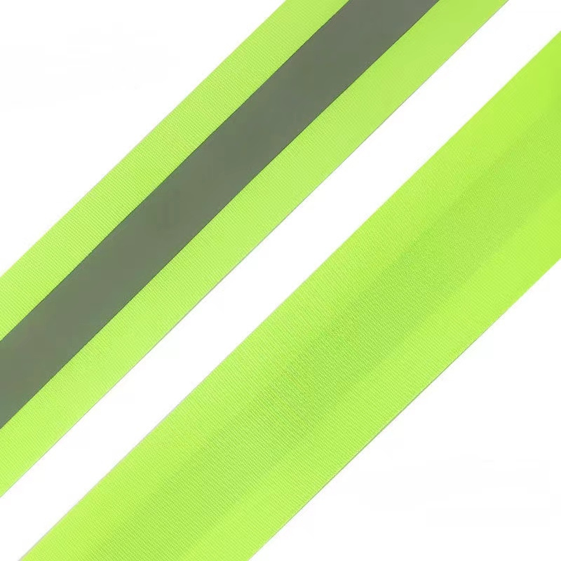 High Reflection Fabric Fluo Yellow Flame-Retardant Warning Tape for Safety Vests Jackets