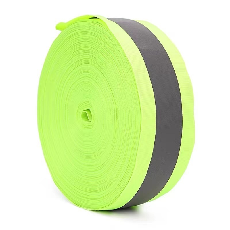 High Reflection Fabric Fluo Yellow Flame-Retardant Warning Tape for Safety Vests Jackets