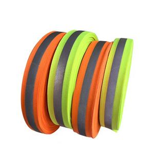 High Reflection Fabric Fluo Yellow Flame-Retardant Warning Tape for Safety Vests Jackets