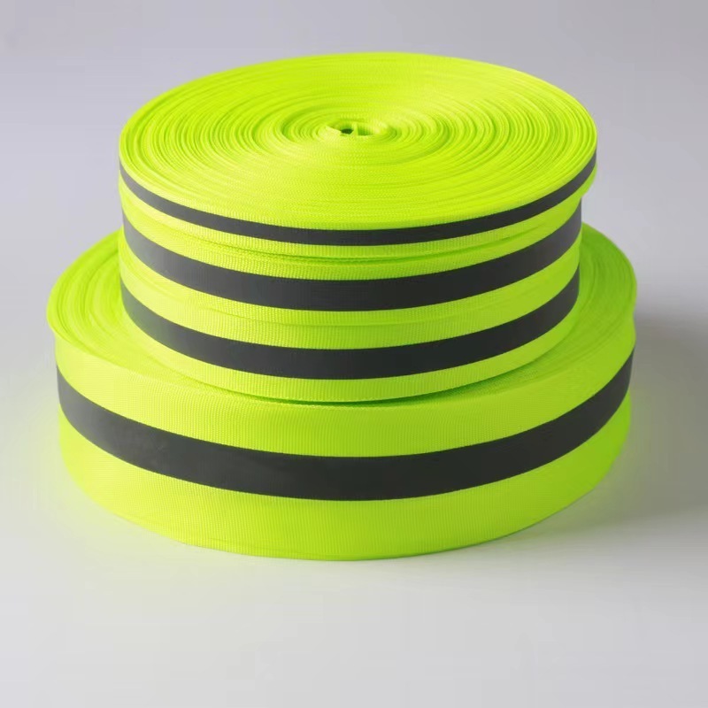 High Reflection Fabric Fluo Yellow Flame-Retardant Warning Tape for Safety Vests Jackets