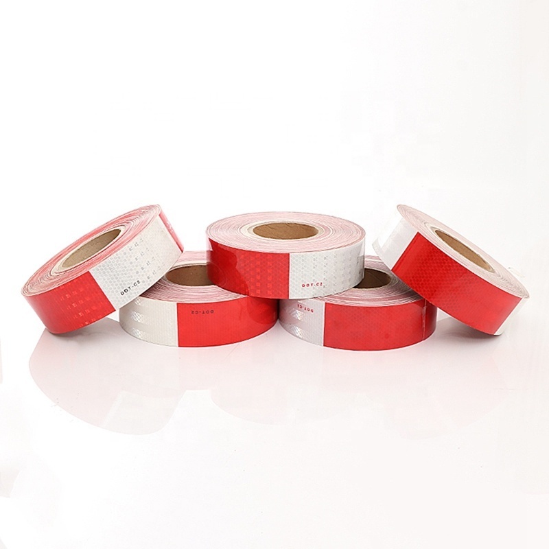 Recommend White Red DOT C2 Adhesive Reflective Tape for Truck