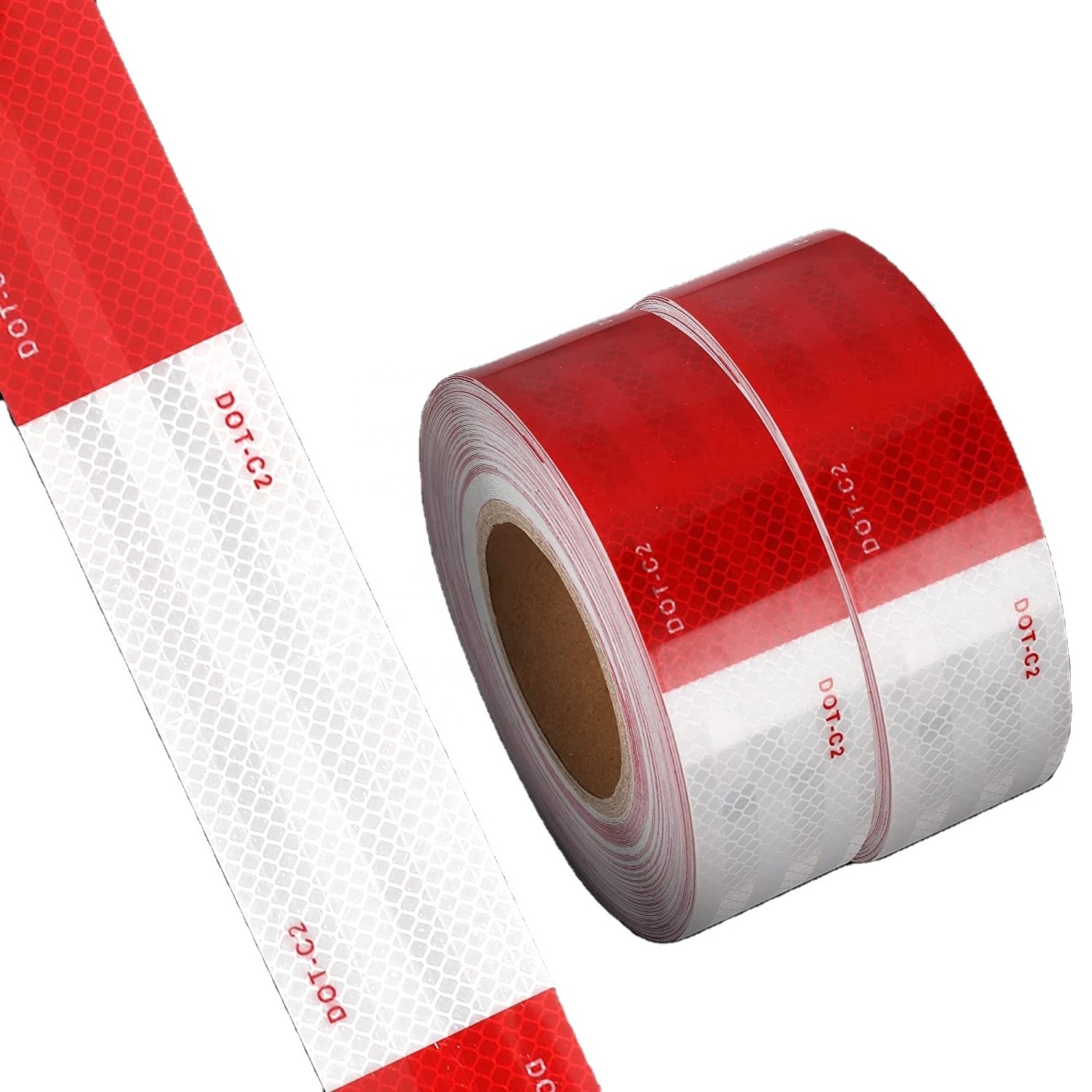 Recommend White Red DOT C2 Adhesive Reflective Tape for Truck