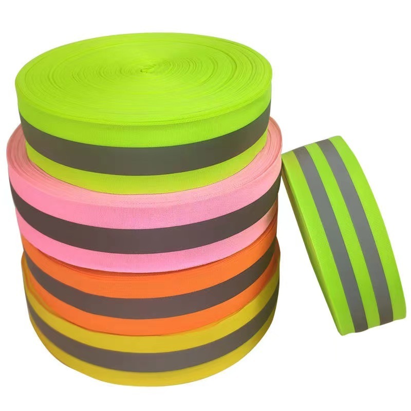 High Reflective Fabric Fluorescent Warning Tape for Safety Vests Jackets Clothing