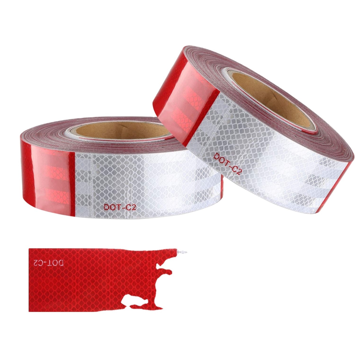 Recommend White Red DOT C2 Adhesive Reflective Tape for Truck