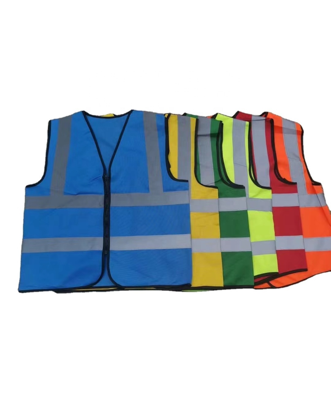 High Visible Security Reflective Vest 100% Polyester Fabric Safety Vest with Logo Fluorescent