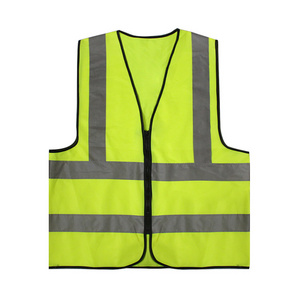 High Visible Security Reflective Vest 100% Polyester Fabric Safety Vest with Logo Fluorescent