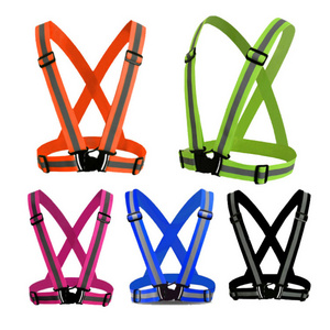 High Elasticity Bands Belt Visibility Outdoor Warning Cycling Clothes Reflective Safety Running Vest Strap