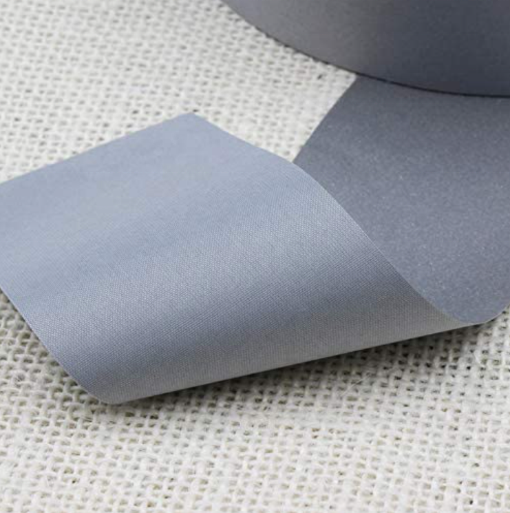 Grey Reflective Material Fabric, High light sew on reflective tape for Clothing vest jacket