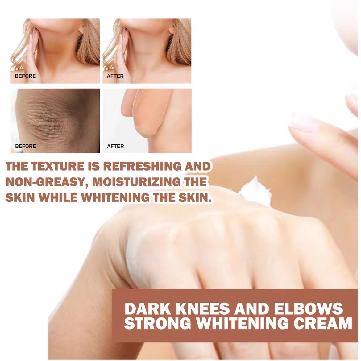 Private Label Organic Removing Acne Lightening Cream Bleaching Armpit Whitening Cream Strong Remover Face Cream For Black Skin