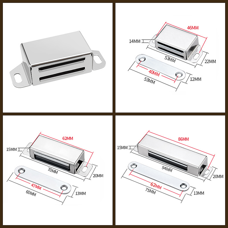 Magnetic Door Catch - L79mm High Magnetic Stainless Steel Duty Catch for Kitchen Closet Closures Cabinet Door Drawer Latch