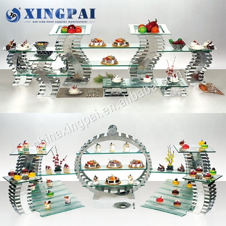 XINGPAI wedding buffet display catering equipment stainless steel buffet food display stand