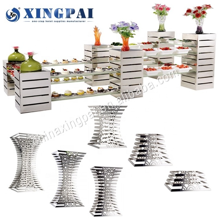 XINGPAI wedding buffet display catering equipment stainless steel buffet food display stand