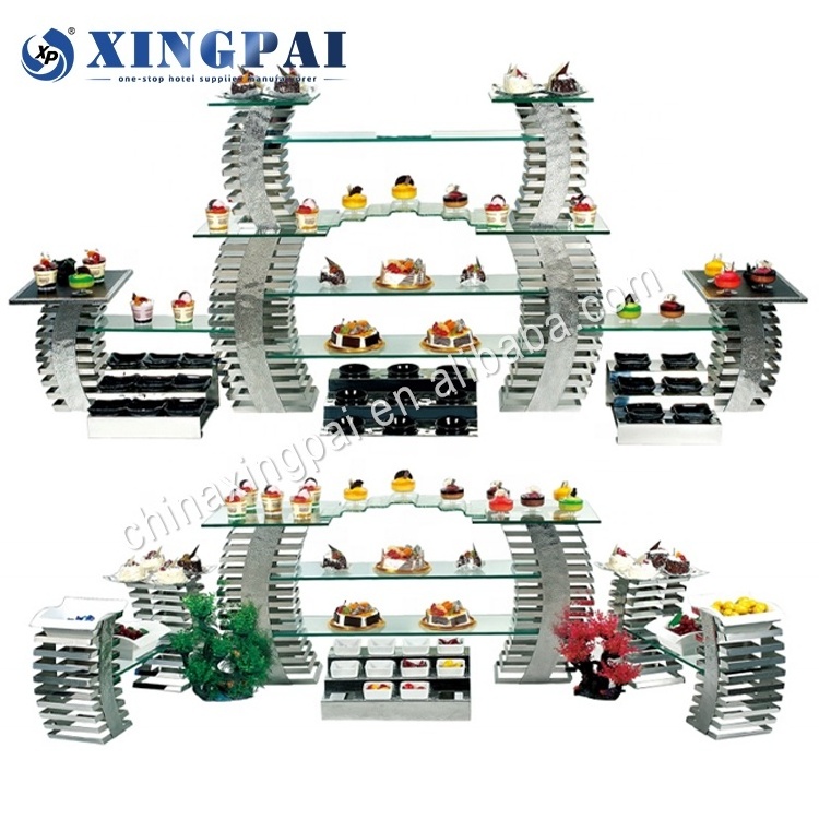 XINGPAI wedding buffet display catering equipment stainless steel buffet food display stand