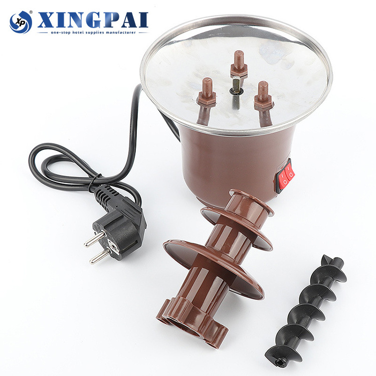 XINGPAI wedding event large electric commercial chocolate fountain stainless steel 3 tiers chocolate waterfall fountain